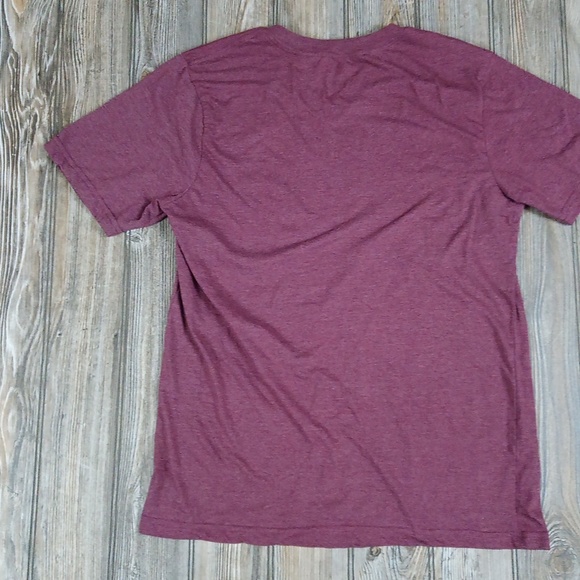 Arizona Jean Co Maroon Burgundy V Neck Short Sleeve T-shirt Top - Picture 6 of 7